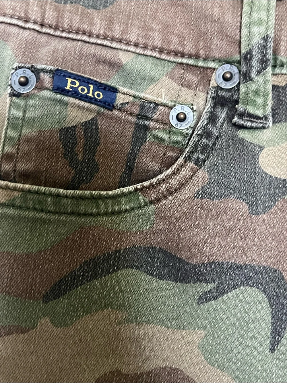 Camo Slim Fit Pants Boys 16 Polo Ralph Lauren Military Utility Y2K Inspired